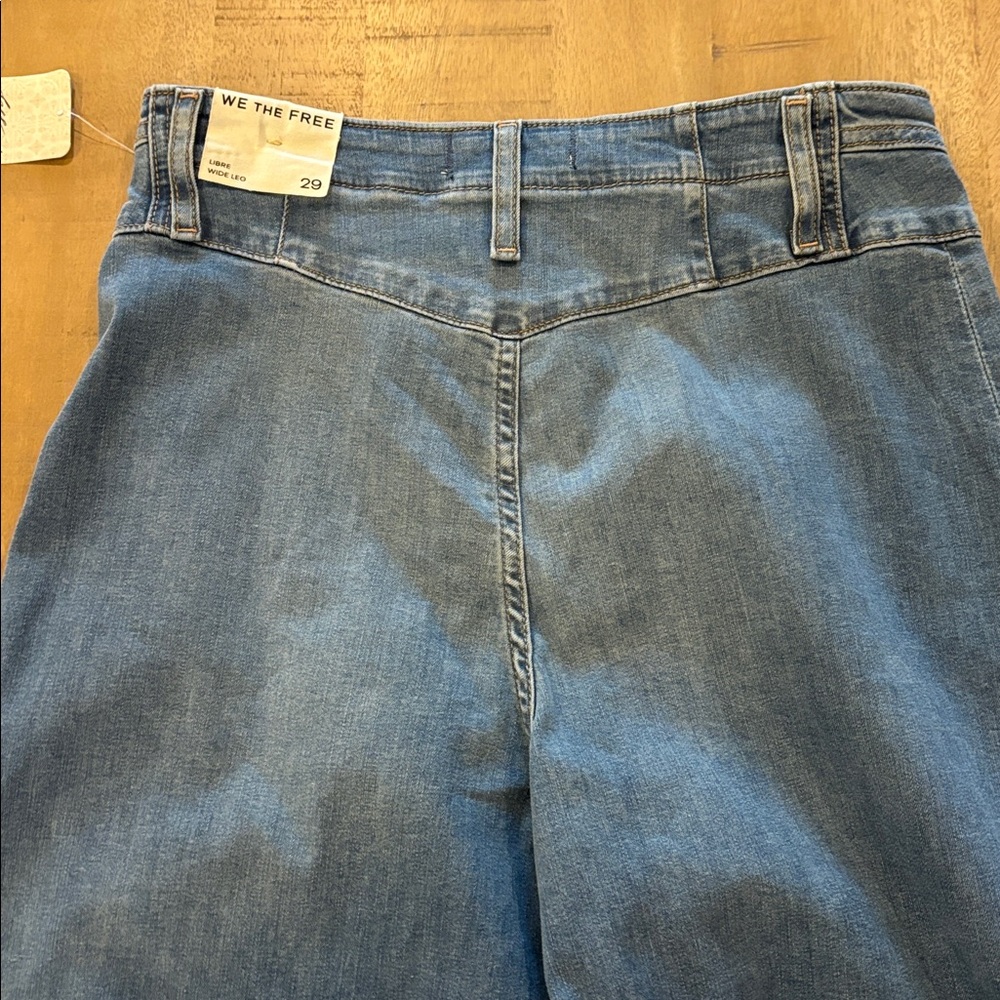 We the Free People Libre Wide Leg Jeans Seam Detail Goodie Goodie 29 NWT NEW - Picture 9 of 11